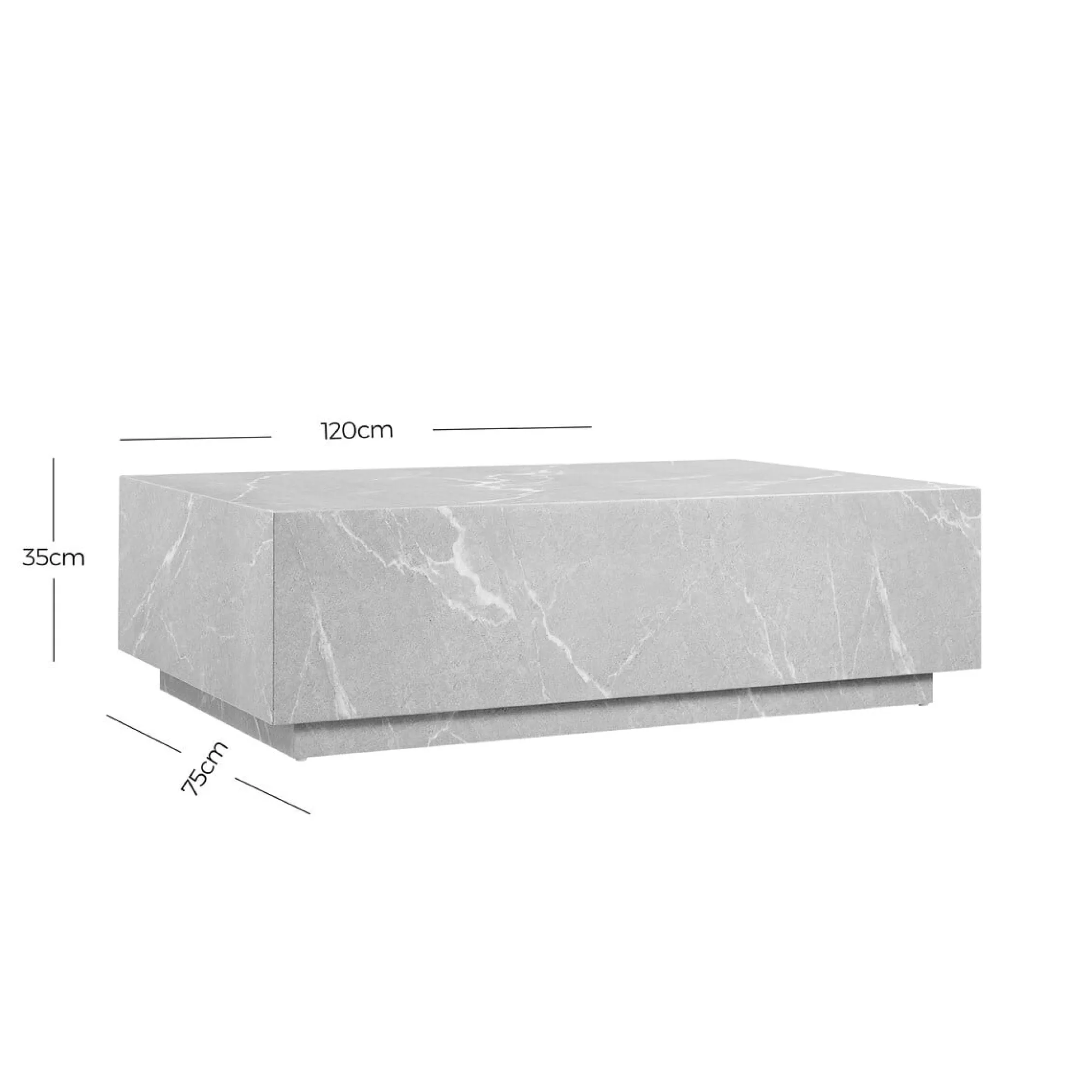 Salontafels^Huisenthuis Salontafel Jip 120x75cm Grijs