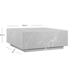 Salontafels^Huisenthuis Salontafel Jip 90x90cm Grijs