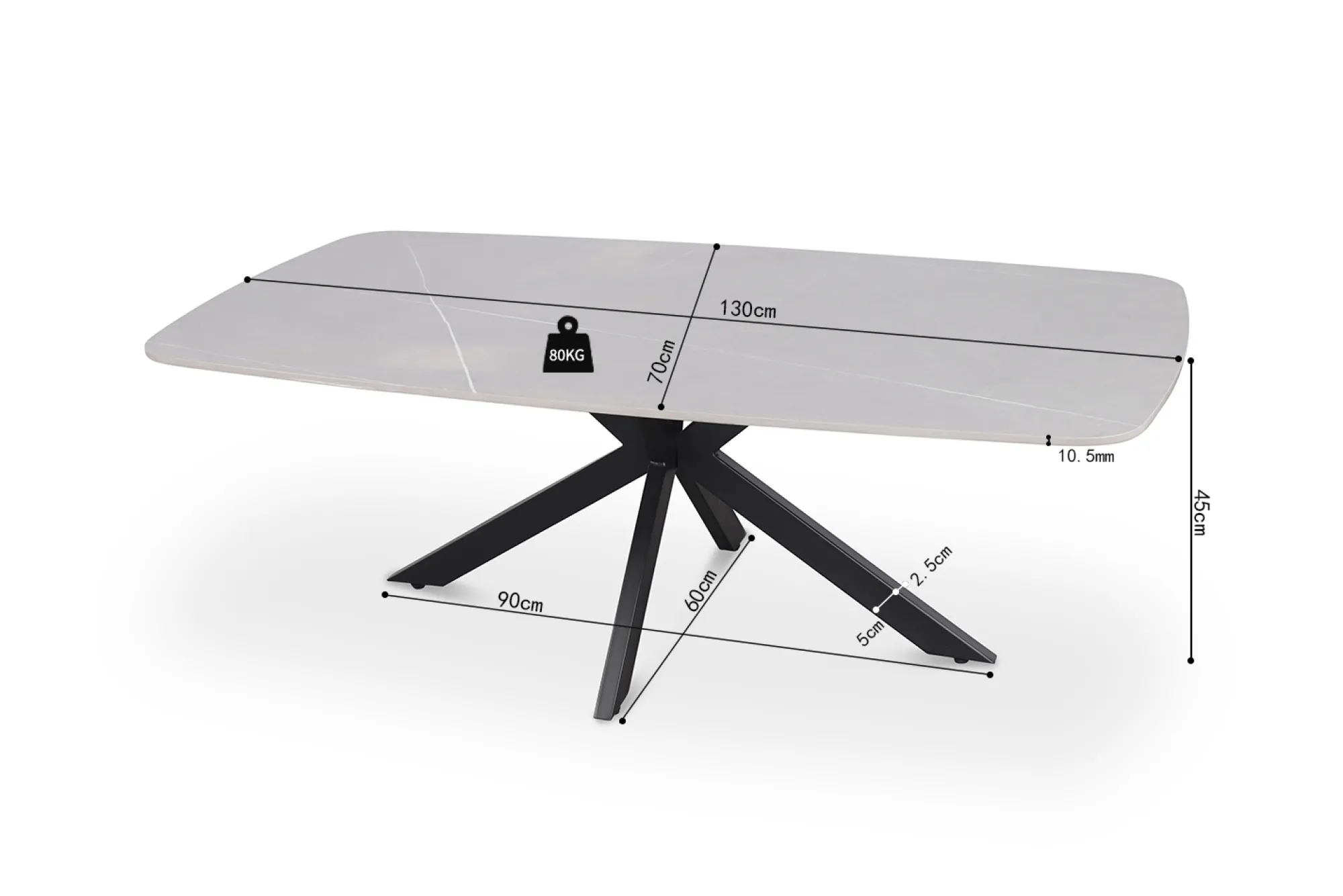 Salontafels^Huisenthuis Salontafel Jody Grijs