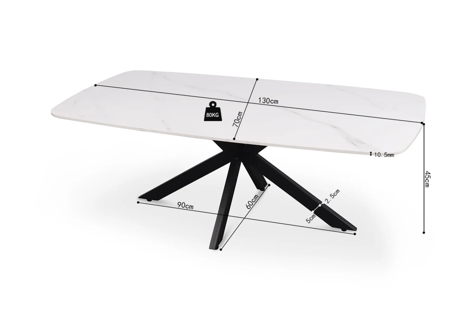 Salontafels^Huisenthuis Salontafel Jody Wit