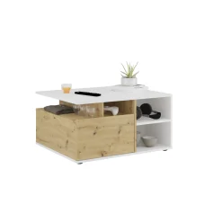 Salontafels^Huisenthuis Salontafel Jose Wit Artisan Eiken