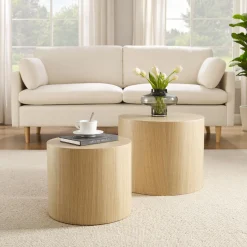 Salontafels^Huisenthuis Salontafel Kenia – Set van 2 Eiken