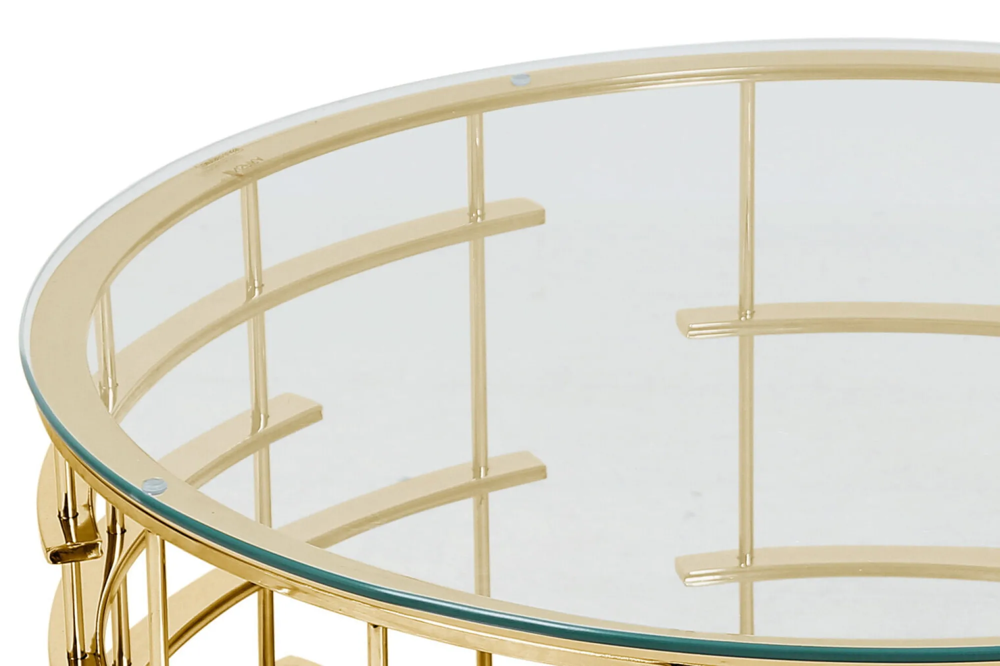 Salontafels^Huisenthuis Salontafel Kenzi – Helder Glas Goud