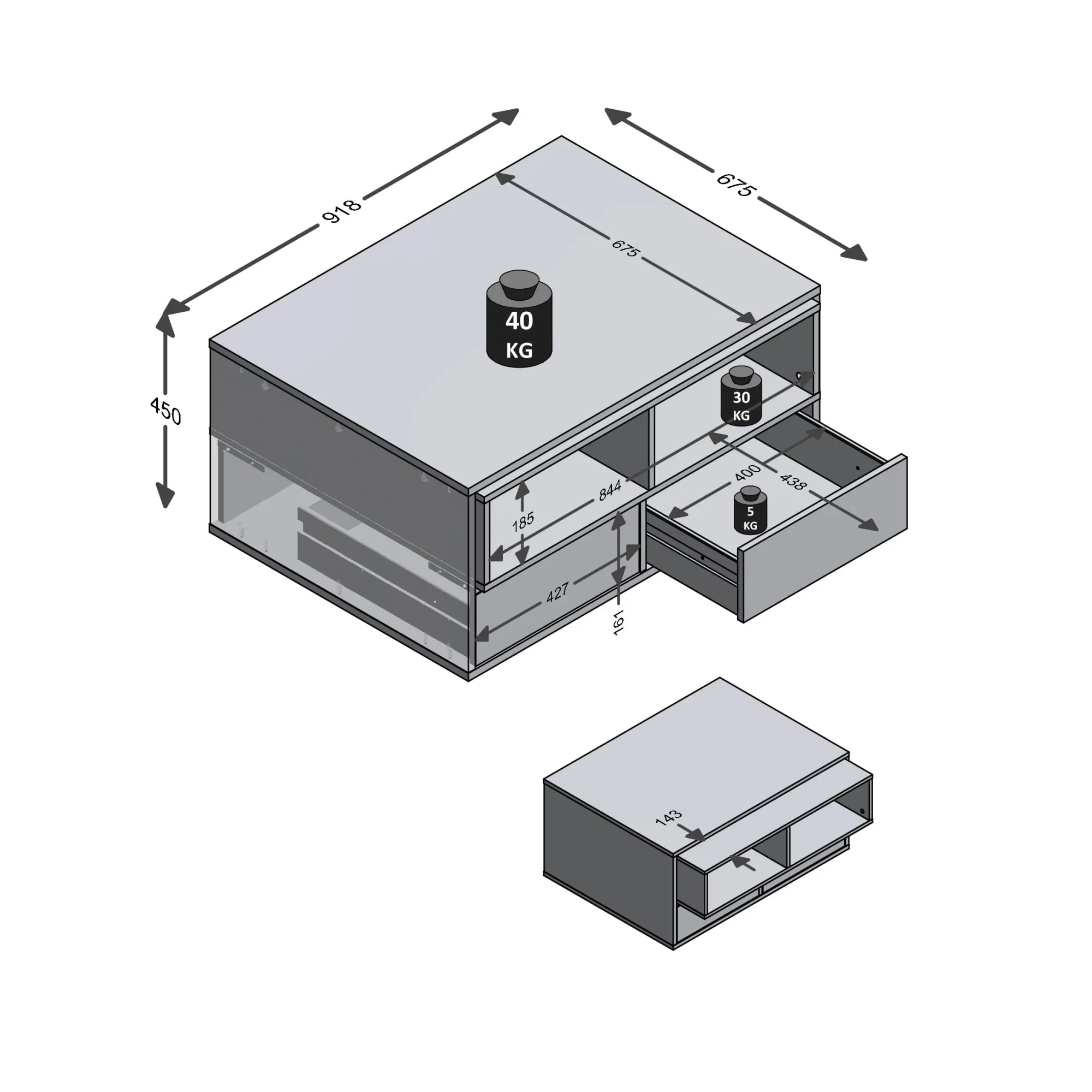 Salontafels^Huisenthuis Salontafel Kolyma Eiken Wit