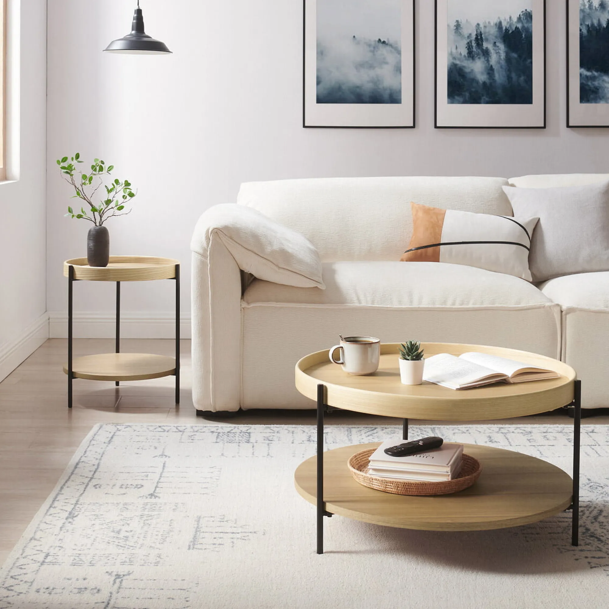 Salontafels^Huisenthuis Salontafel Kyoto – Set van 2 Eiken