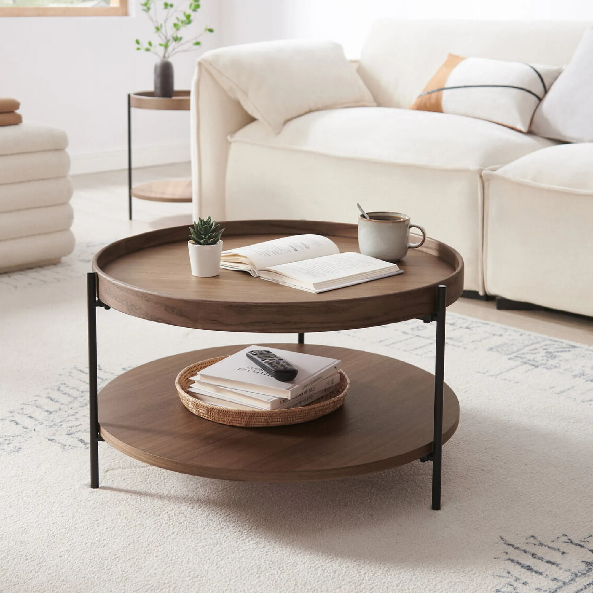 Salontafels^Huisenthuis Salontafel Kyoto 69 cm Walnoot