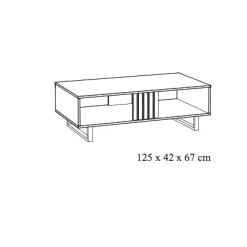 Salontafels^Huisenthuis Salontafel Myron Eiken