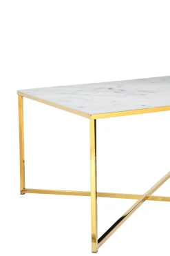 Salontafels^Huisenthuis Salontafel Nuray Wit-Goud