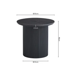 Salontafels^Huisenthuis Salontafel Odile 50cm Donkerbruin