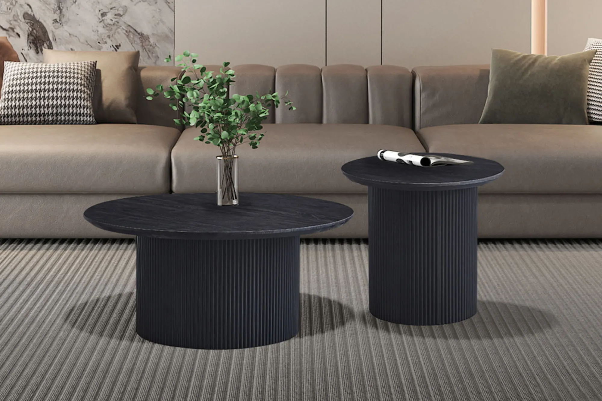 Salontafels^Huisenthuis Salontafel Odile 50cm Donkerbruin