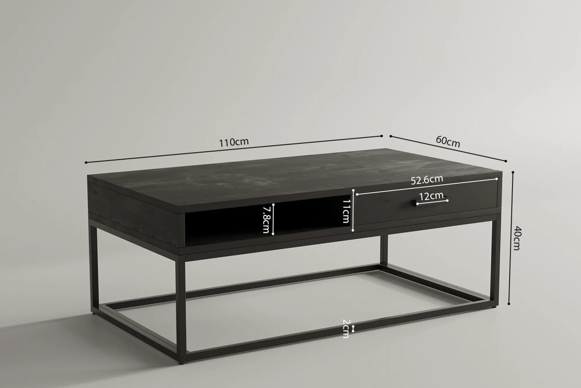 Salontafels^Huisenthuis Salontafel Otis Zwart 110