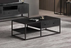 Salontafels^Huisenthuis Salontafel Otis Zwart 120 cm