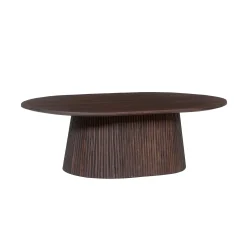 Salontafels^Huisenthuis Salontafel River Ovaal 120 cm Donkerbruin