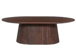 Salontafels^Huisenthuis Salontafel River Ovaal 120 cm Donkerbruin