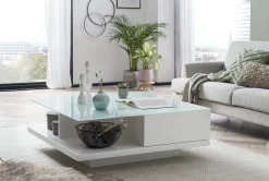 Salontafels^Huisenthuis Salontafel Sabrosa Hoogglans Wit
