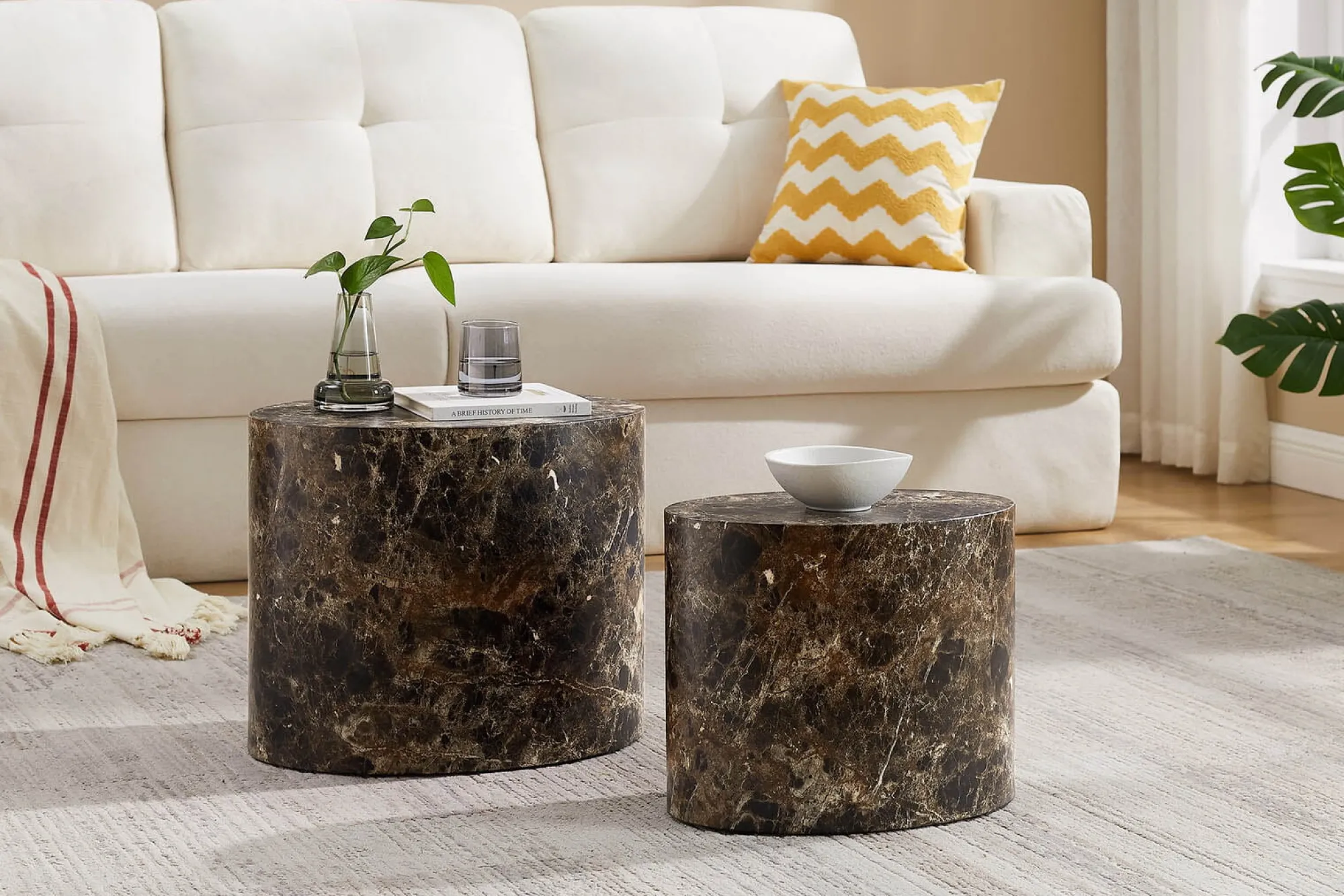 Salontafels^Huisenthuis Salontafel Salween Rond – Set van 2
