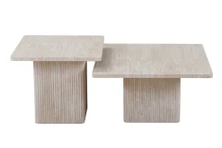 Salontafels^Huisenthuis Salontafel set Annelot Travertin