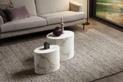 Salontafels^Huisenthuis Salontafel set Esma rond Wit