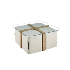 Salontafels^Huisenthuis Salontafel set Kaat Eiken