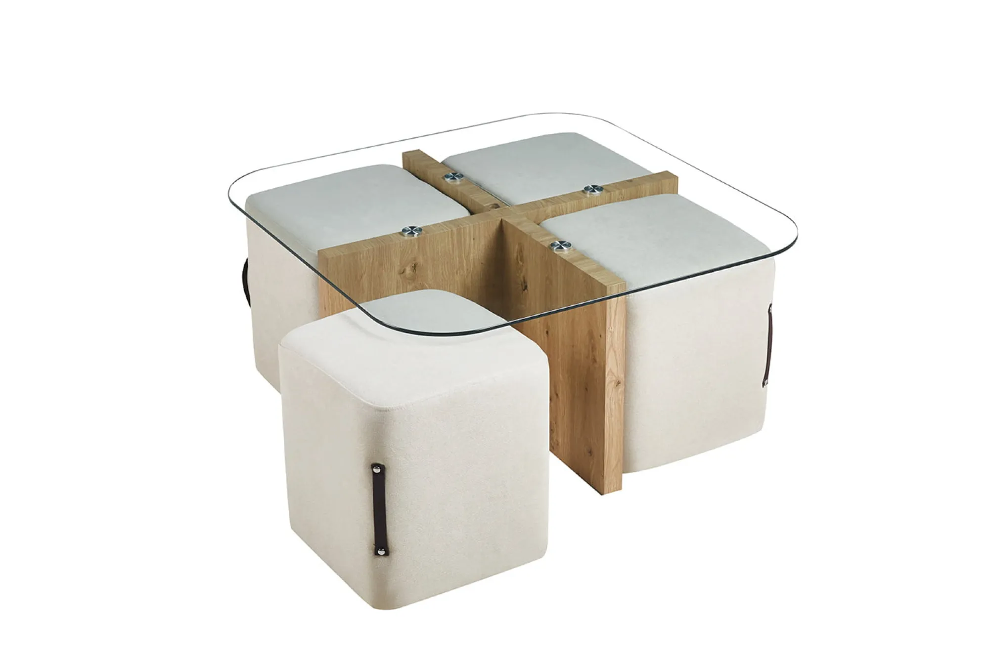 Salontafels^Huisenthuis Salontafel set Kaat Eiken