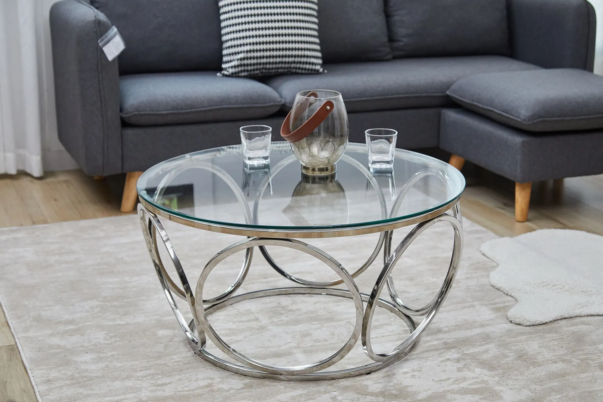 Salontafels^Huisenthuis Salontafel Verena Zilver