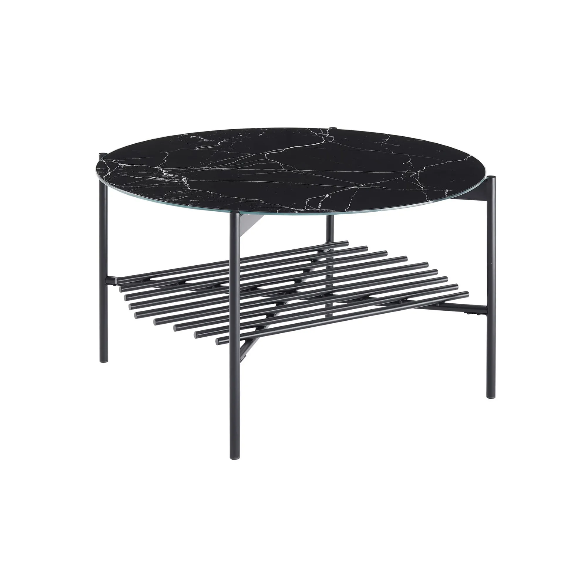 Salontafels^Huisenthuis Salontafel Wolga Zwart 84 cm