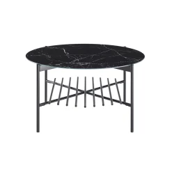 Salontafels^Huisenthuis Salontafel Wolga Zwart 84 cm