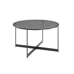 Salontafels^Huisenthuis Salontafel Wolga Zwart 80 cm-1