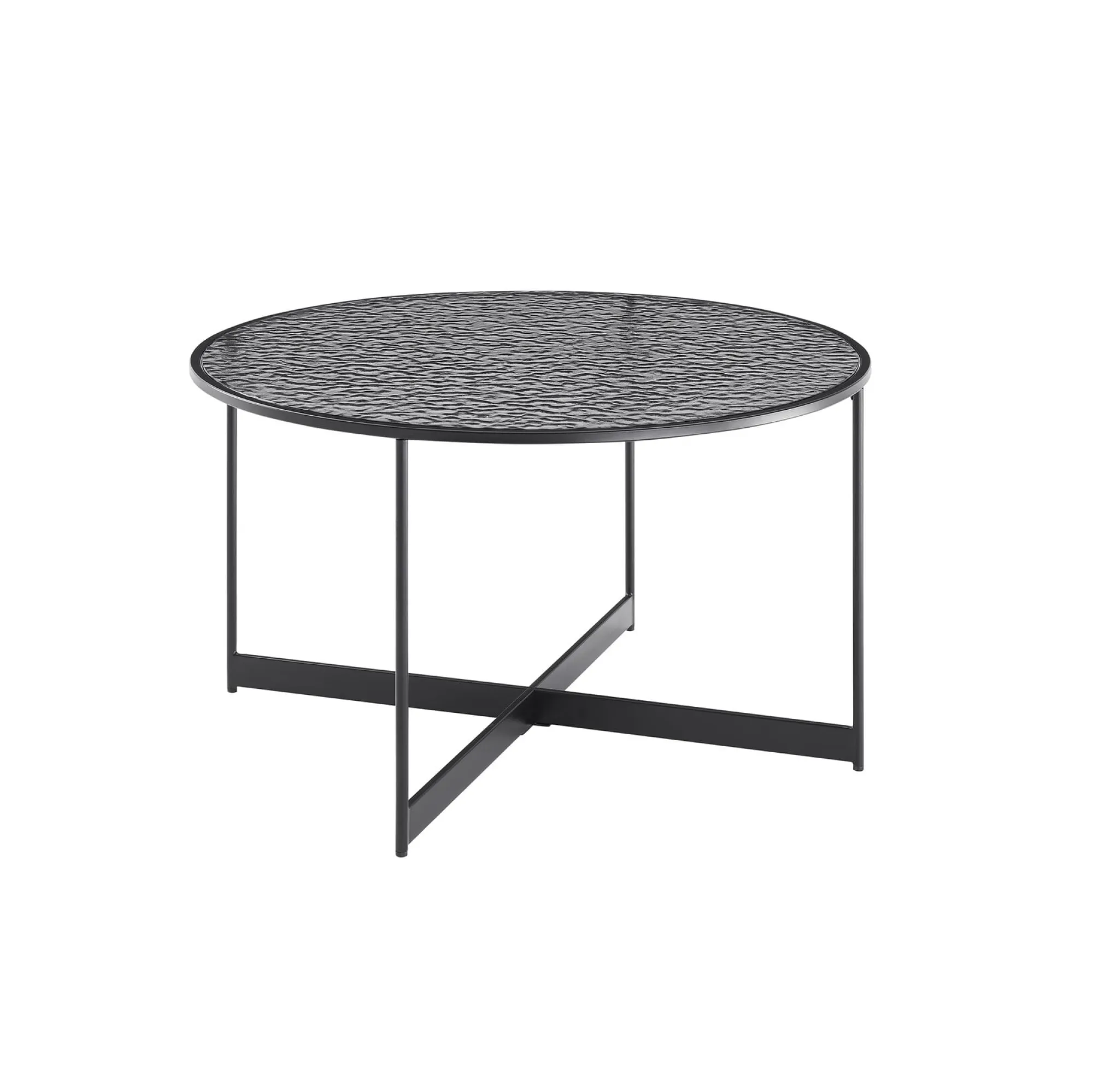 Salontafels^Huisenthuis Salontafel Wolga Zwart 80 cm-1