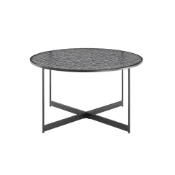 Salontafels^Huisenthuis Salontafel Wolga Zwart 80 cm-1