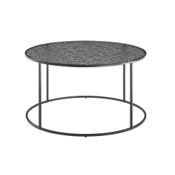 Salontafels^Huisenthuis Salontafel Wolga Zwart 80 cm-2