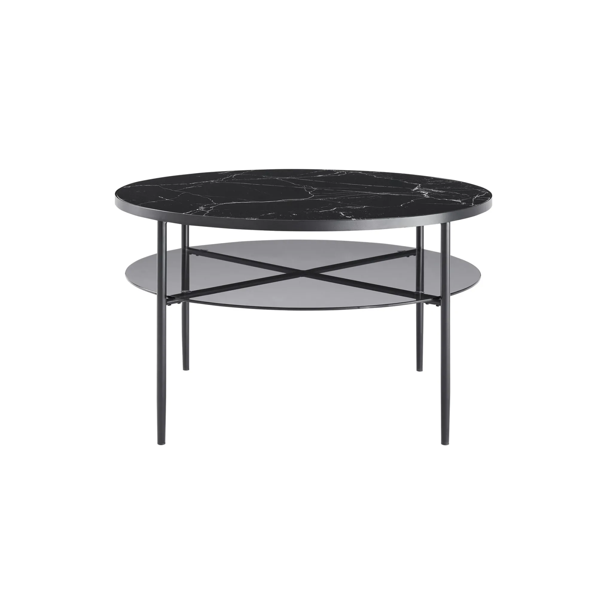 Salontafels^Huisenthuis Salontafel Wolga Zwart 81 cm