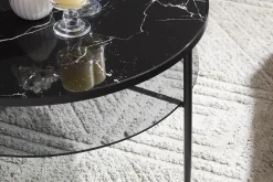 Salontafels^Huisenthuis Salontafel Wolga Zwart 81 cm