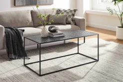 Salontafels^Huisenthuis Salontafel Wolga Zwart 110 cm