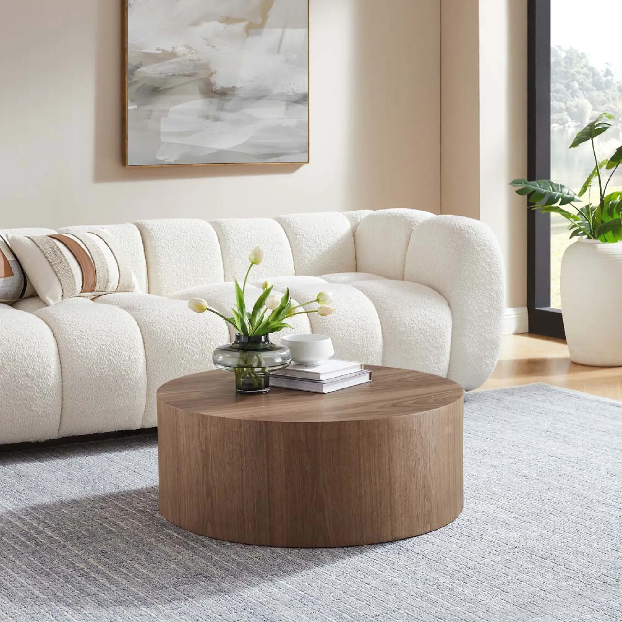 Salontafels^Huisenthuis Salontafel Yantai 80 cm Walnoot