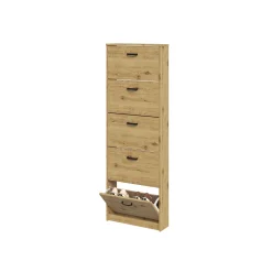 Schoenenkasten^Huisenthuis Schoenenkast Delphine 168 cm Artisan Eiken