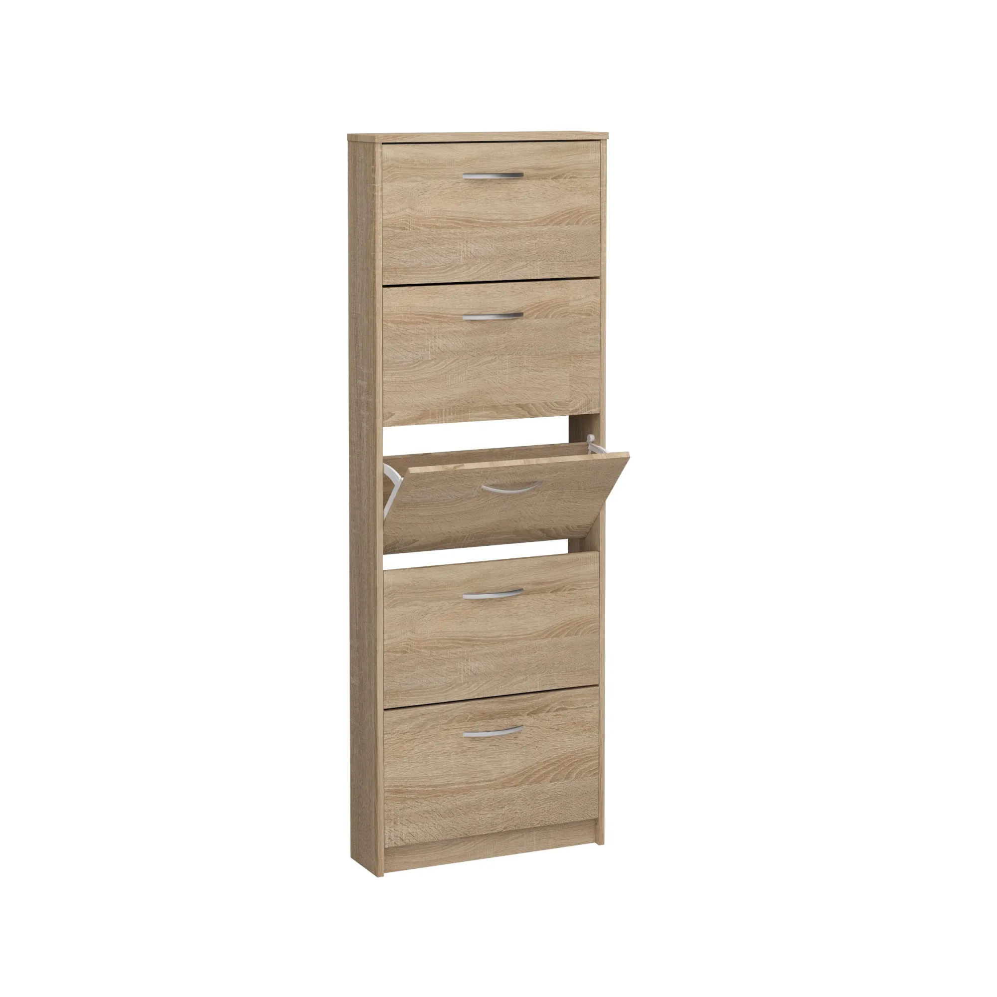 Schoenenkasten^Huisenthuis Schoenenkast Delphine 168 cm Eiken