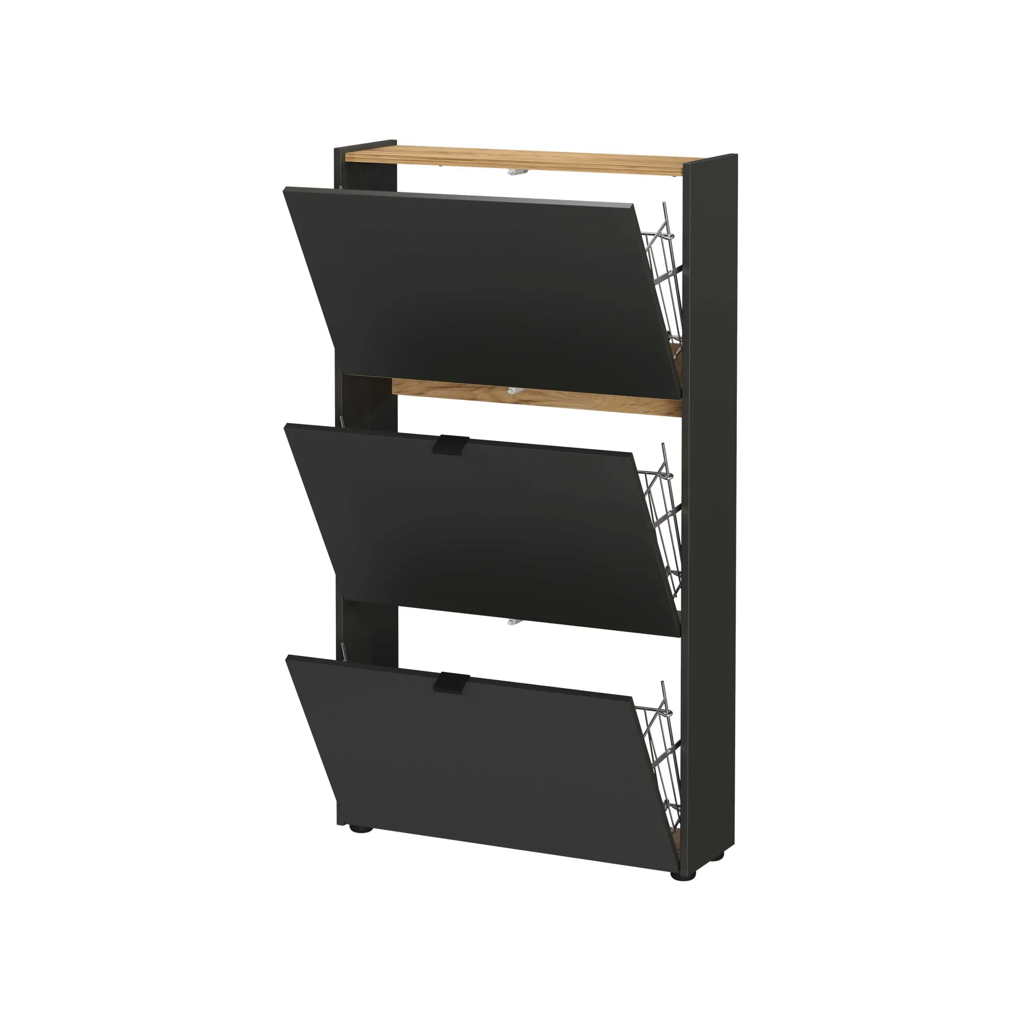 Schoenenkasten^Huisenthuis Schoenenkast Eleonore 71 cm Grafiet