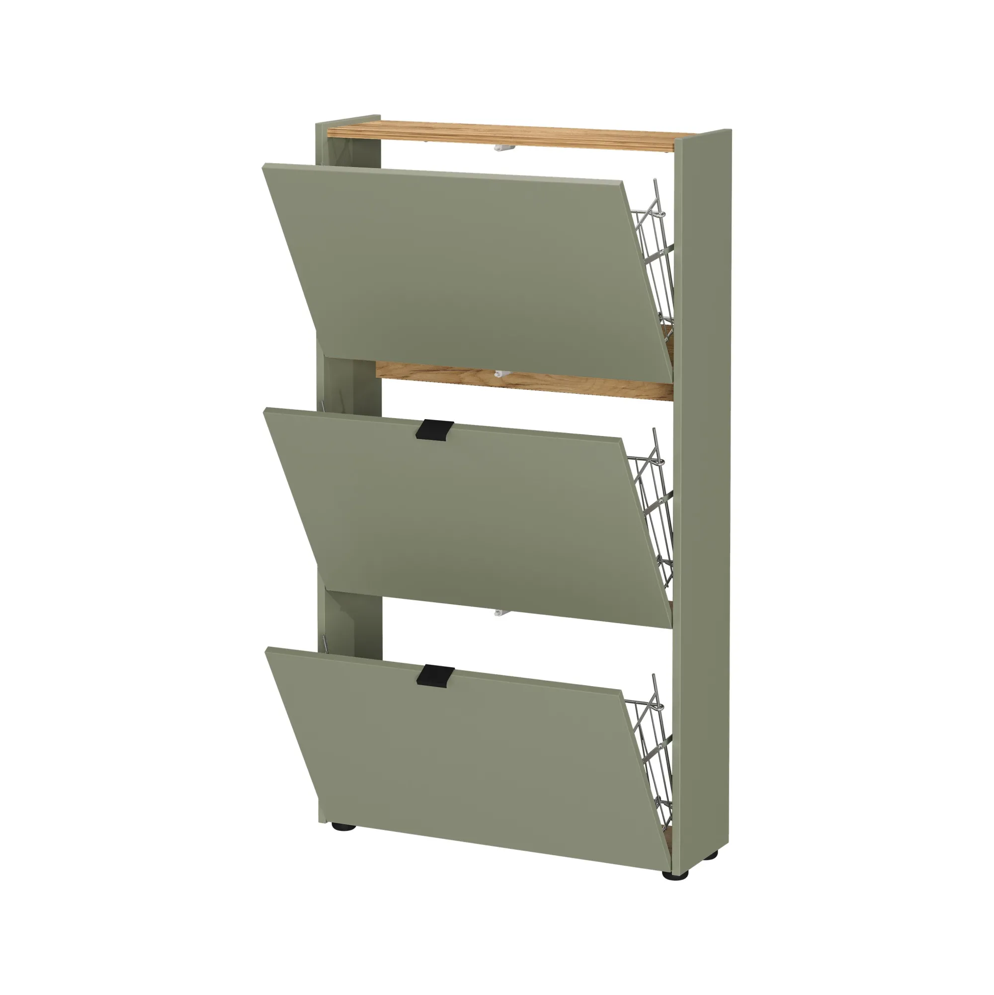 Schoenenkasten^Huisenthuis Schoenenkast Eleonore 71 cm Groen