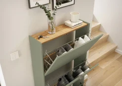 Schoenenkasten^Huisenthuis Schoenenkast Eleonore 71 cm Groen