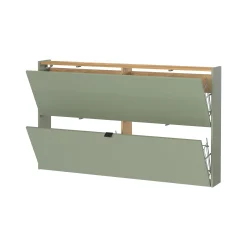 Schoenenkasten^Huisenthuis Schoenenkast Eleonore 140 cm Groen