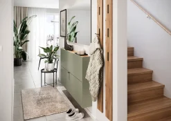 Schoenenkasten^Huisenthuis Schoenenkast Eleonore 140 cm Groen