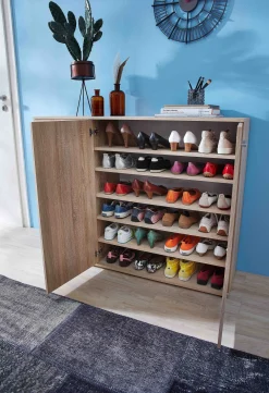 Schoenenkasten^Huisenthuis Schoenenkast Evora Eiken