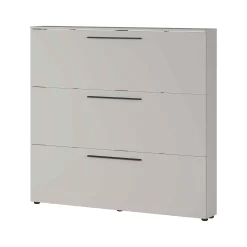 Schoenenkasten^Huisenthuis Schoenenkast Nicole 140×131 cm Lichtgrijs