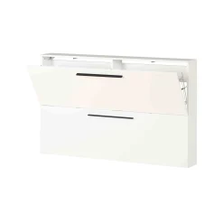 Schoenenkasten^Huisenthuis Schoenenkast Nicole 140×85 cm Wit