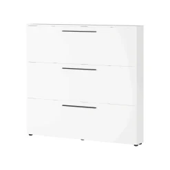 Schoenenkasten^Huisenthuis Schoenenkast Nicole 140×131 cm Wit