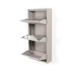 Schoenenkasten^Huisenthuis Schoenenkast Oscar-3 Taupe