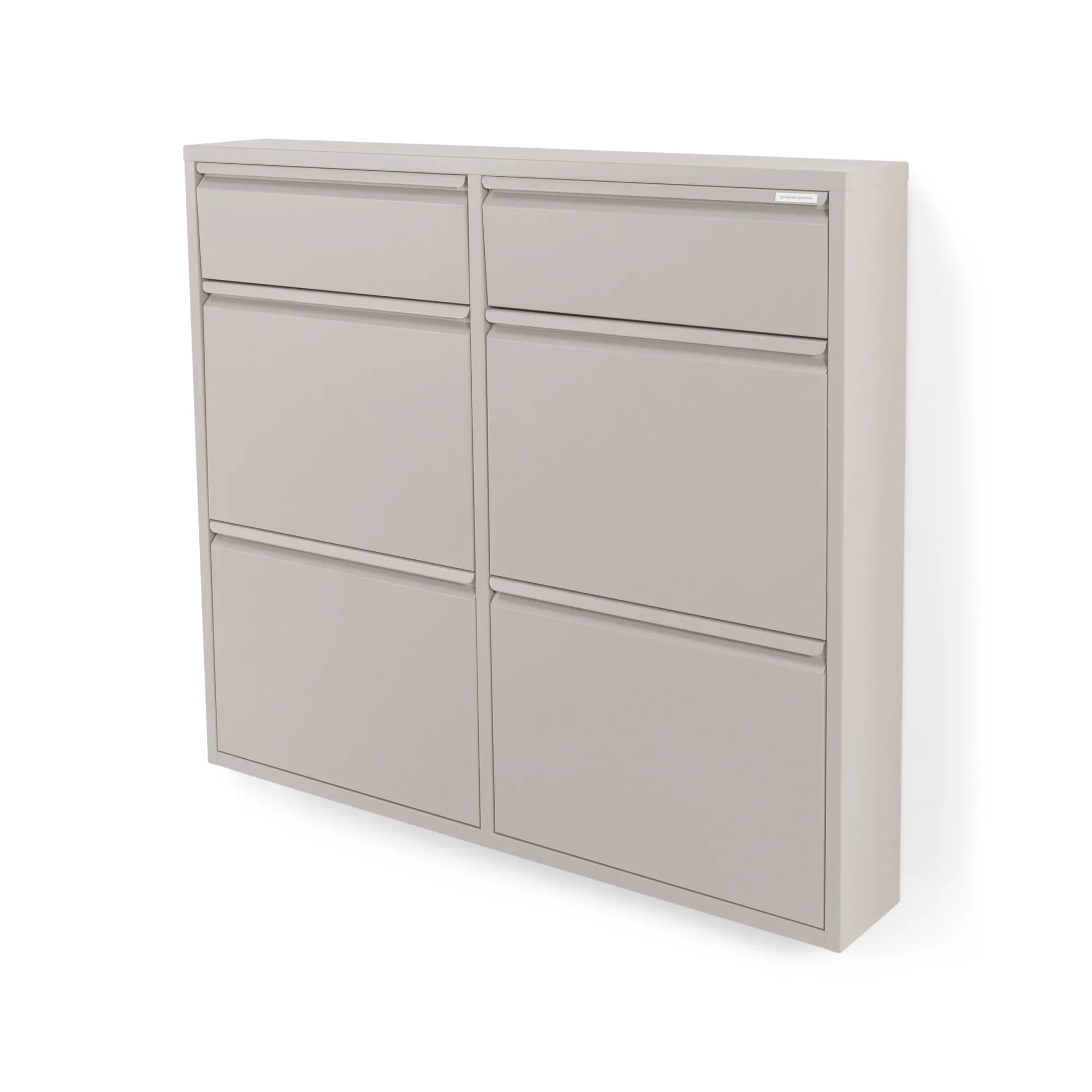 Schoenenkasten^Huisenthuis Schoenenkast Oscar-6 Taupe