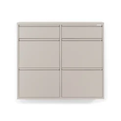 Schoenenkasten^Huisenthuis Schoenenkast Oscar-6 Taupe