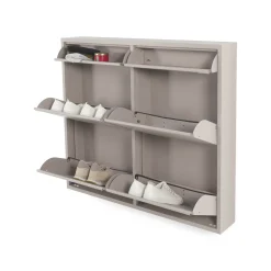 Schoenenkasten^Huisenthuis Schoenenkast Oscar-6 Taupe